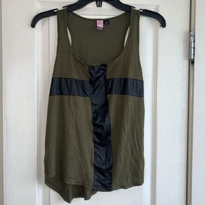 Green cross tank top